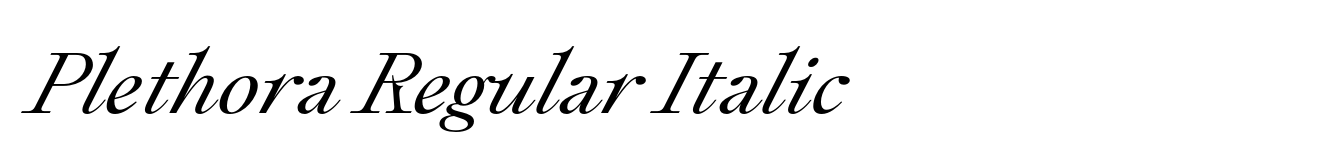 Plethora Regular Italic image